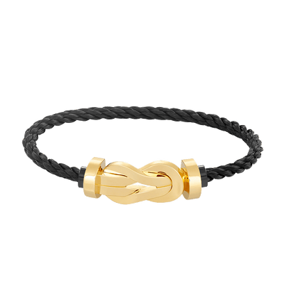 [Novalux]LARGE 8-FIGURE BUCKLE BRACELET - GOLD