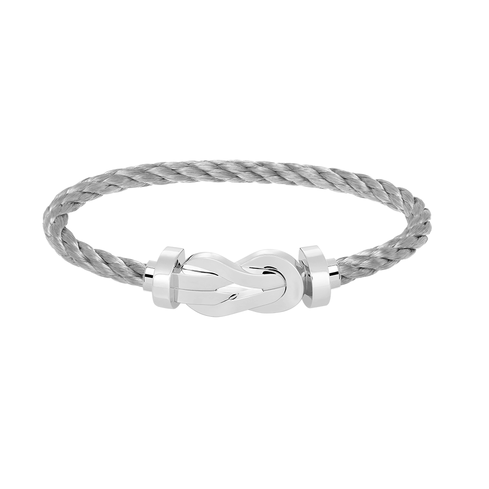 [Novalux]LARGE 8-FIGURE BUCKLE BRACELET - WHITE GOLD