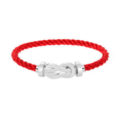 [Novalux]LARGE 8-FIGURE BUCKLE BRACELET - WHITE GOLD