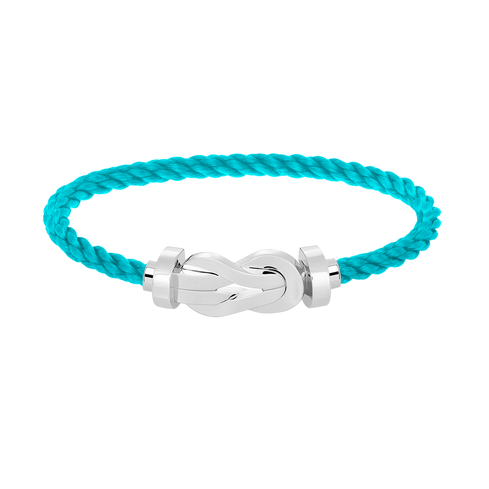 [Novalux]LARGE 8-FIGURE BUCKLE BRACELET - WHITE GOLD