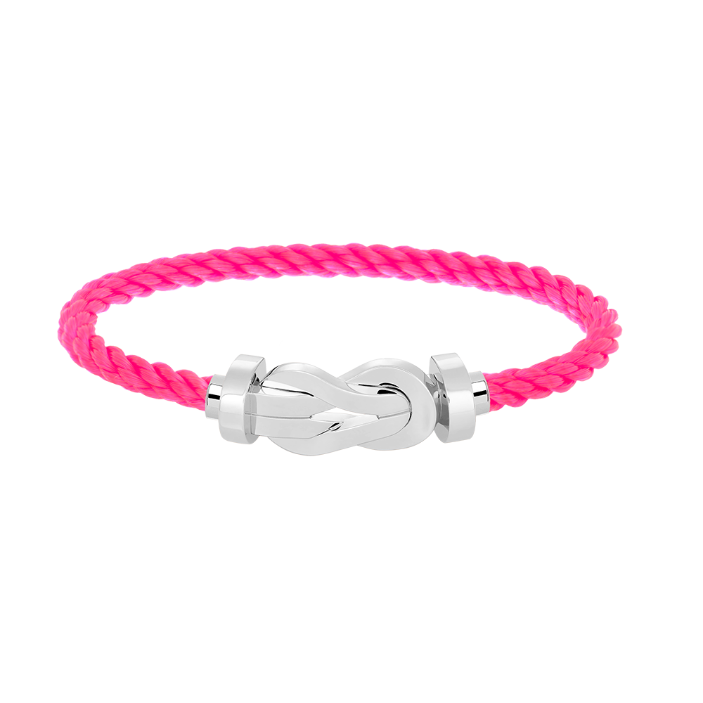 [Novalux]LARGE 8-FIGURE BUCKLE BRACELET - WHITE GOLD