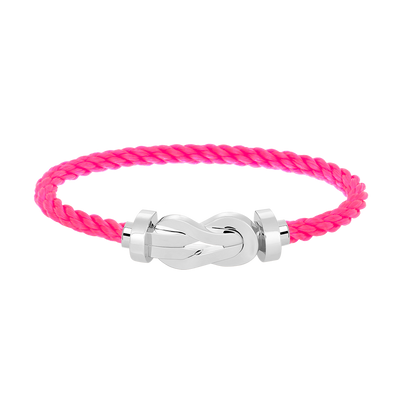 [Novalux]LARGE 8-FIGURE BUCKLE BRACELET - WHITE GOLD