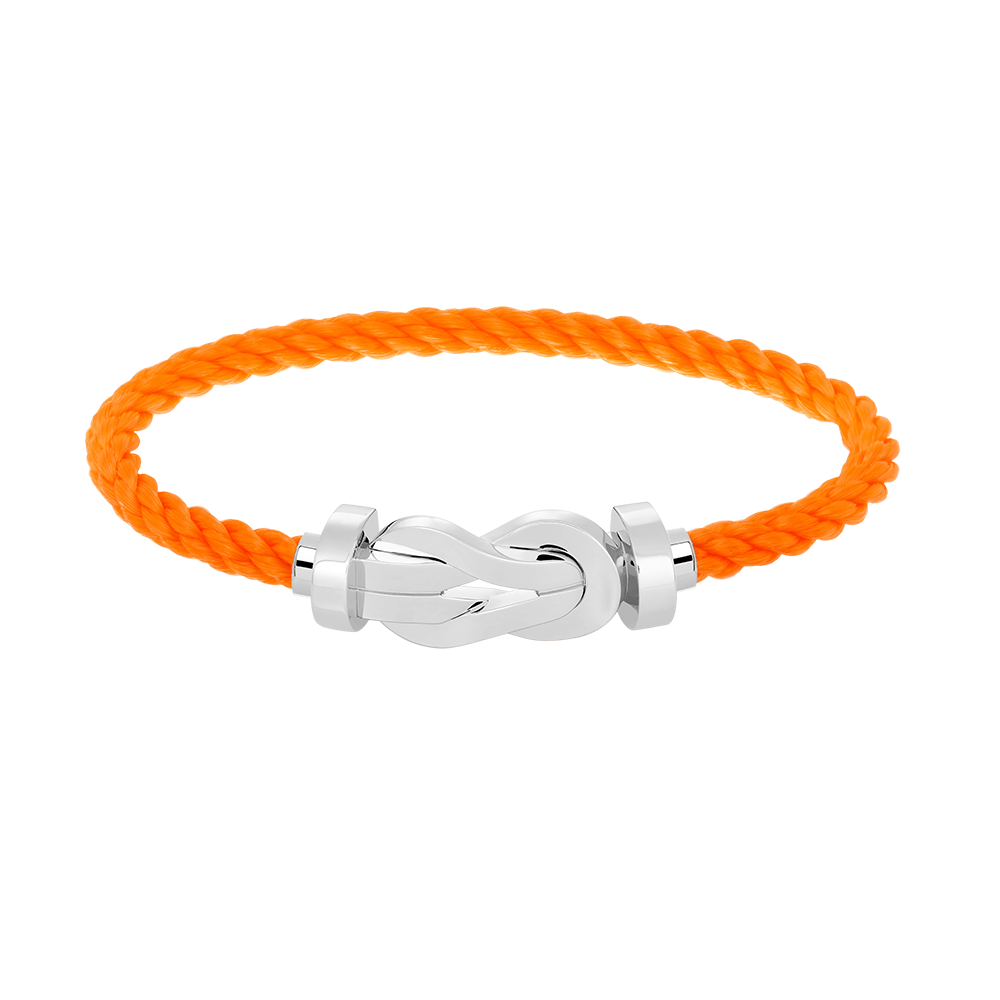 [Novalux]LARGE 8-FIGURE BUCKLE BRACELET - WHITE GOLD