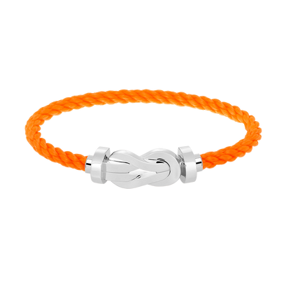 [Novalux]LARGE 8-FIGURE BUCKLE BRACELET - WHITE GOLD