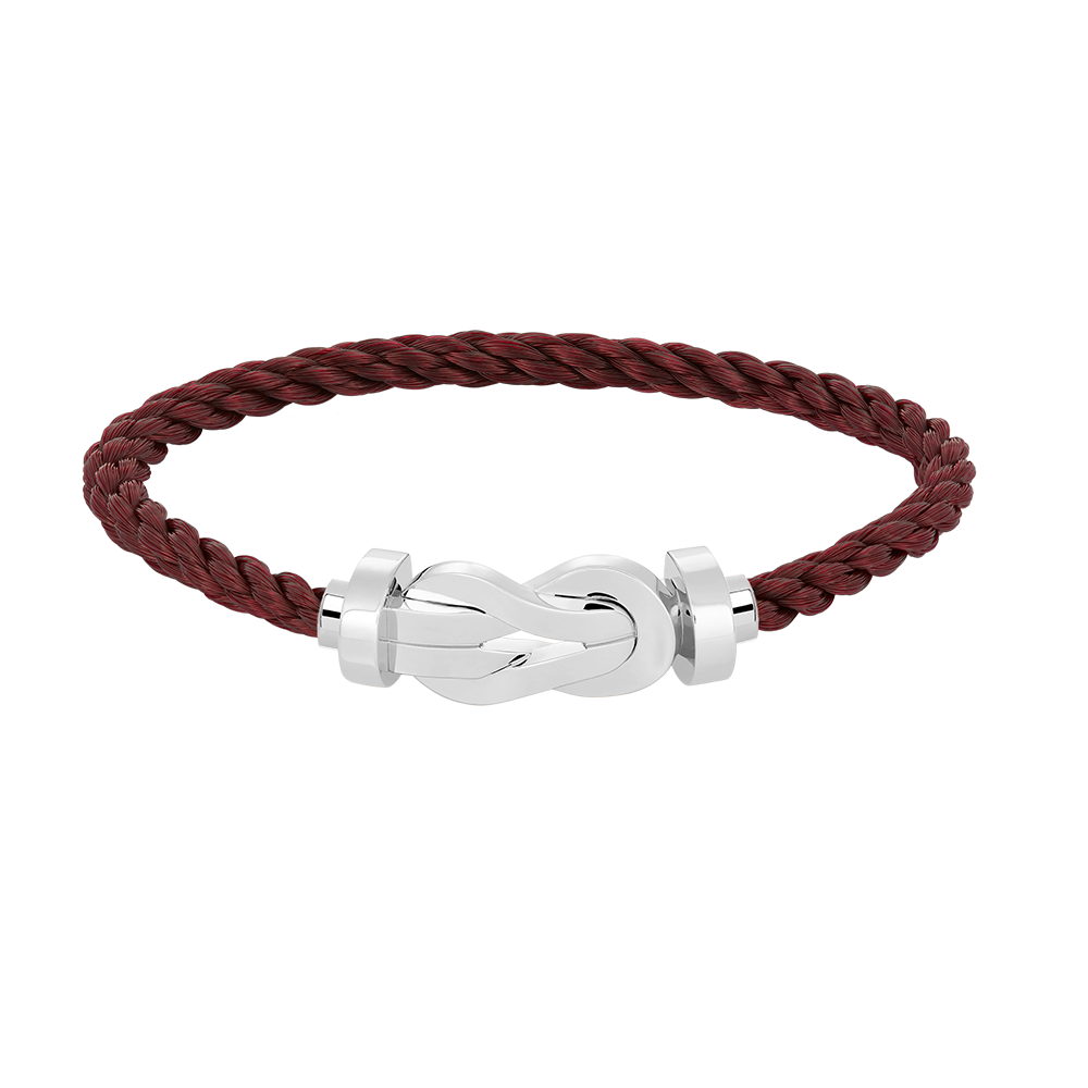 [Novalux]LARGE 8-FIGURE BUCKLE BRACELET - WHITE GOLD