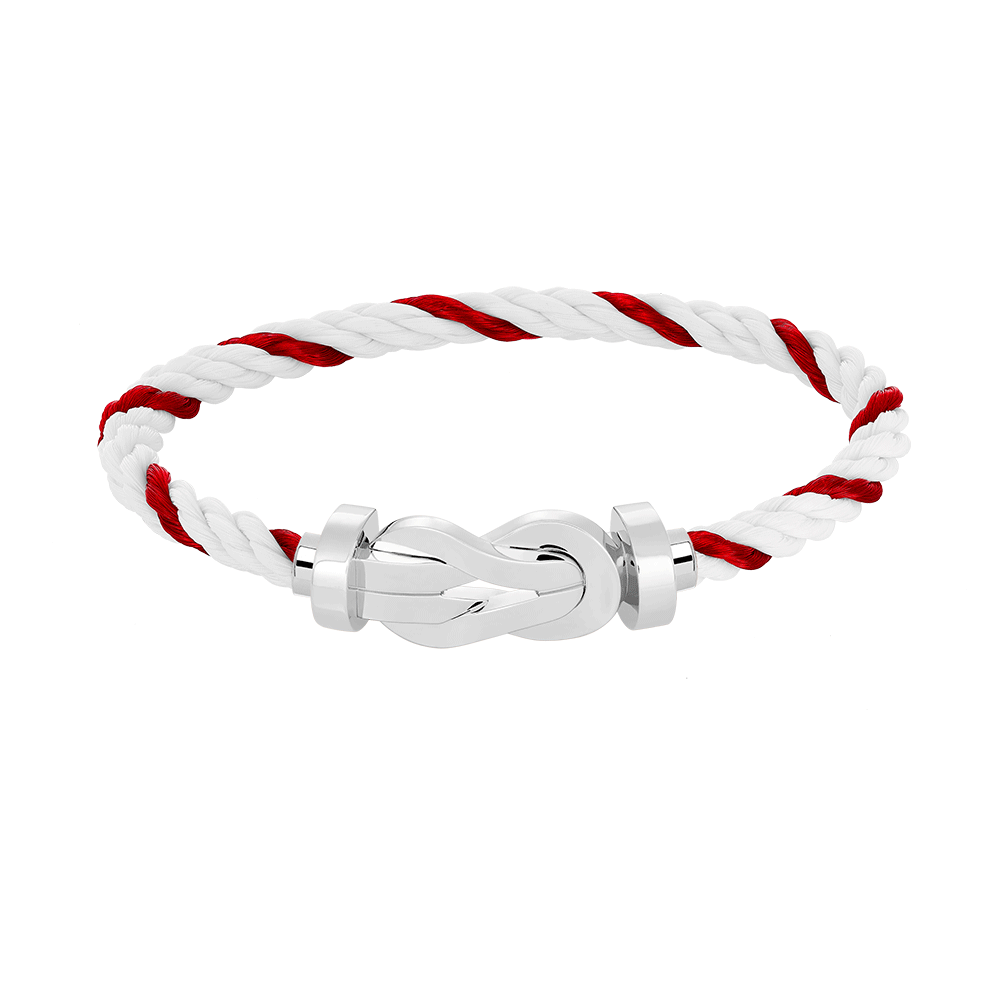 [Novalux]LARGE 8-FIGURE BUCKLE BRACELET - WHITE GOLD
