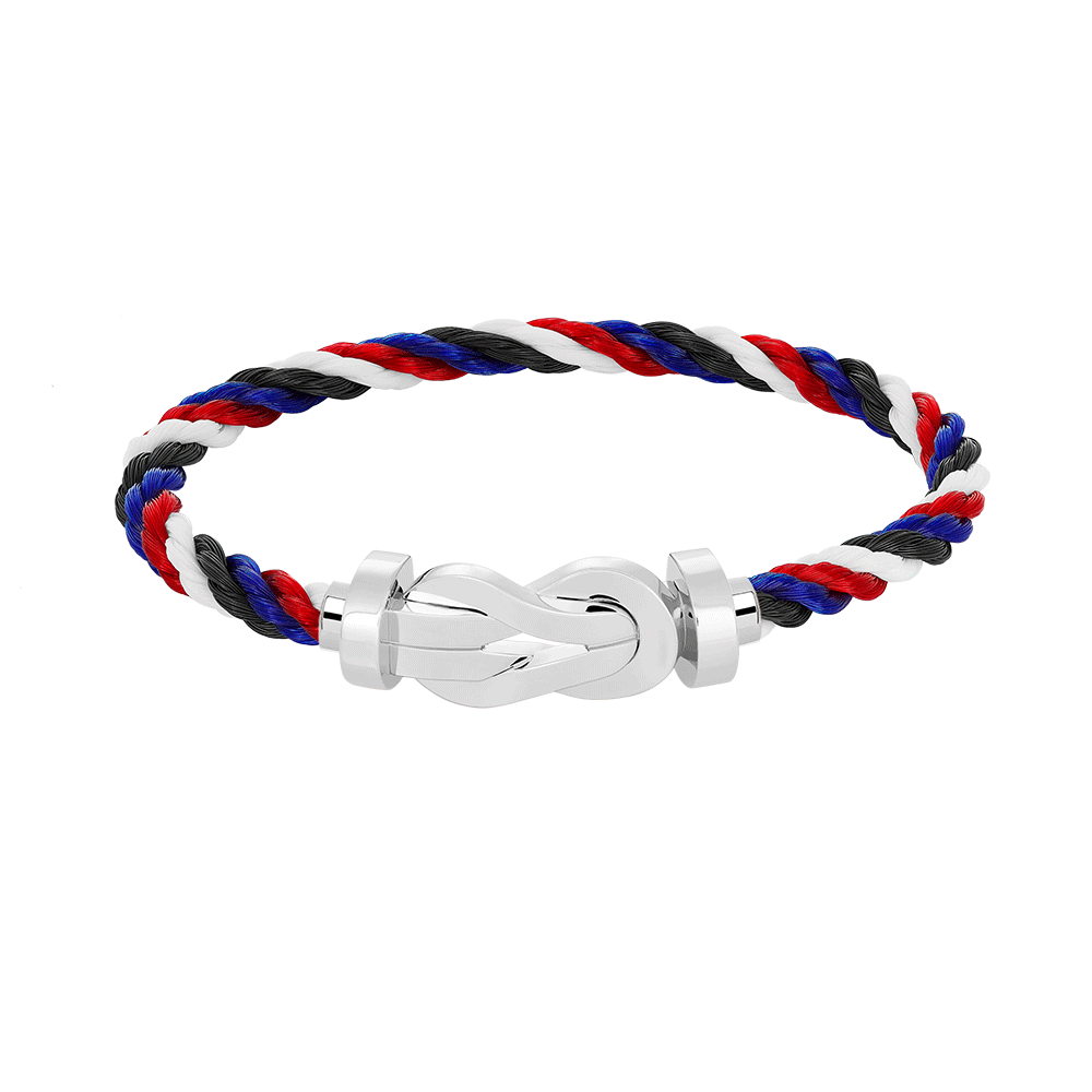 [Novalux]LARGE 8-FIGURE BUCKLE BRACELET - WHITE GOLD