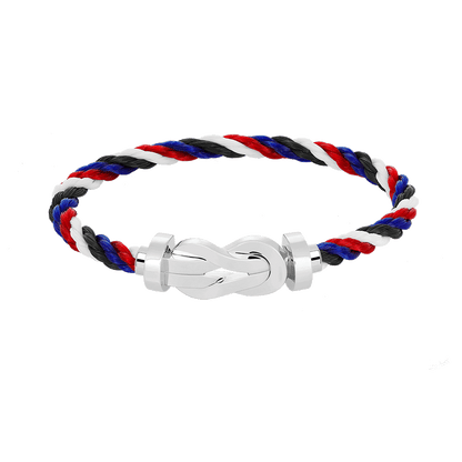 [Novalux]LARGE 8-FIGURE BUCKLE BRACELET - WHITE GOLD