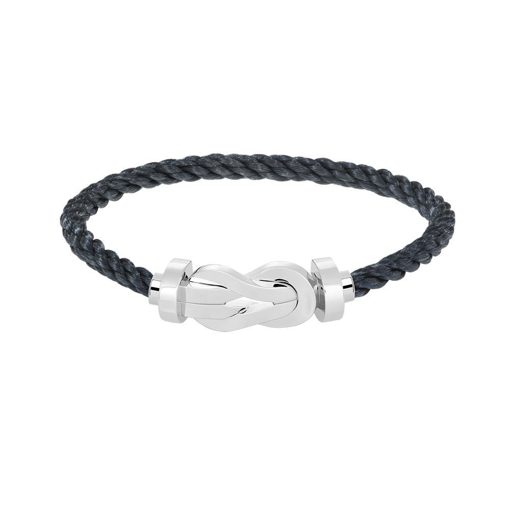 [Novalux]LARGE 8-FIGURE BUCKLE BRACELET - WHITE GOLD