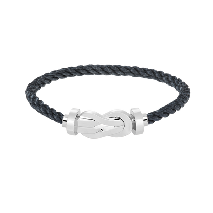 [Novalux]LARGE 8-FIGURE BUCKLE BRACELET - WHITE GOLD