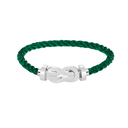 [Novalux]LARGE 8-FIGURE BUCKLE BRACELET - WHITE GOLD