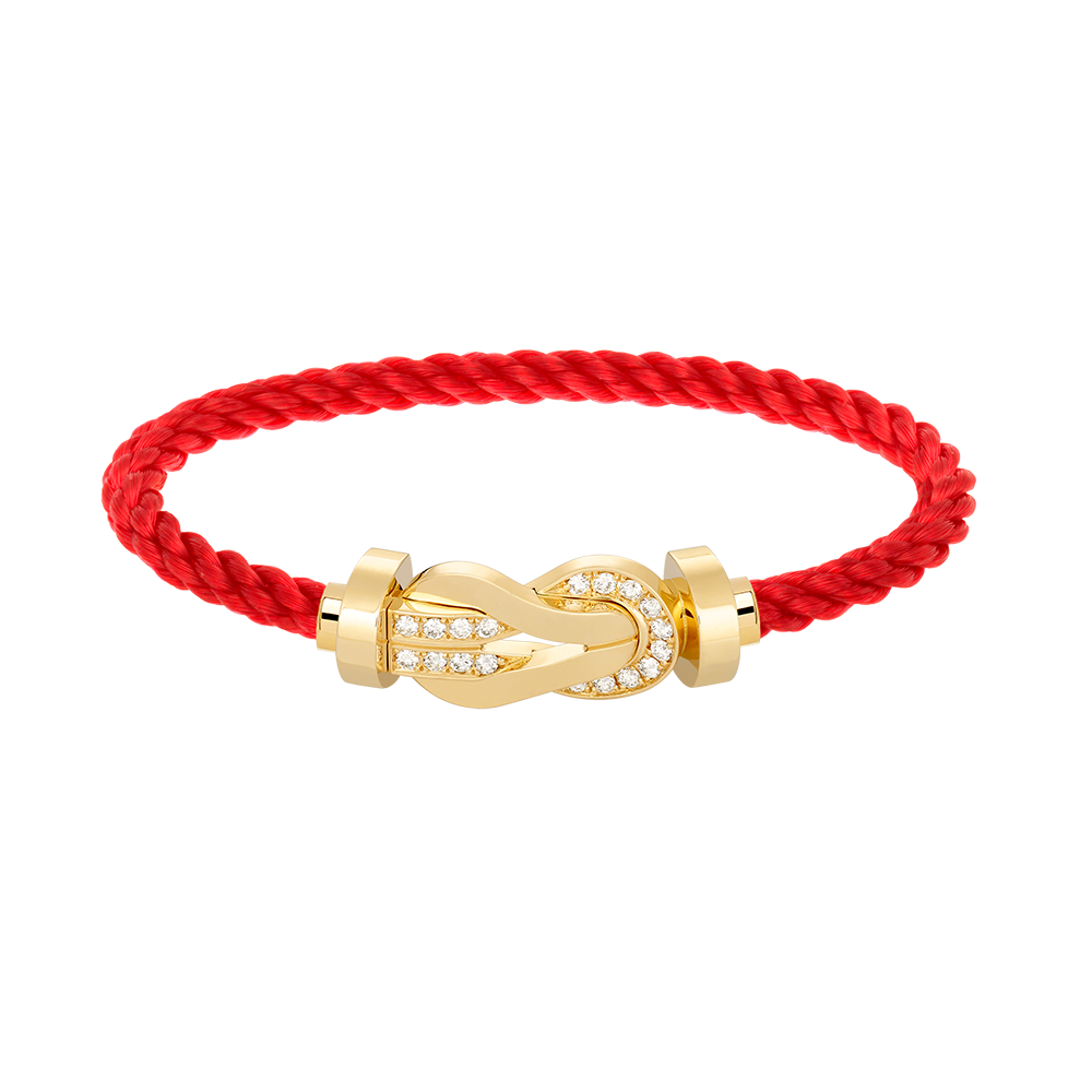 [Novalux]LARGE 8-FIGURE BUCKLE HALF DIAMOND BRACELET - GOLD