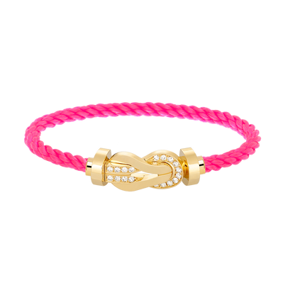[Novalux]LARGE 8-FIGURE BUCKLE HALF DIAMOND BRACELET - GOLD