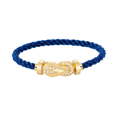 [Novalux]LARGE 8-FIGURE BUCKLE HALF DIAMOND BRACELET - GOLD