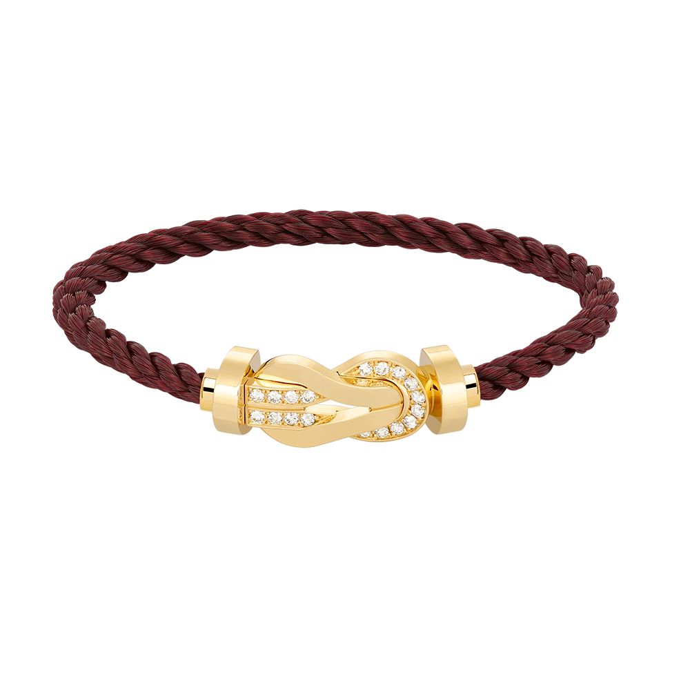 [Novalux]LARGE 8-FIGURE BUCKLE HALF DIAMOND BRACELET - GOLD