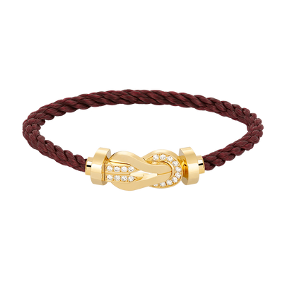 [Novalux]LARGE 8-FIGURE BUCKLE HALF DIAMOND BRACELET - GOLD