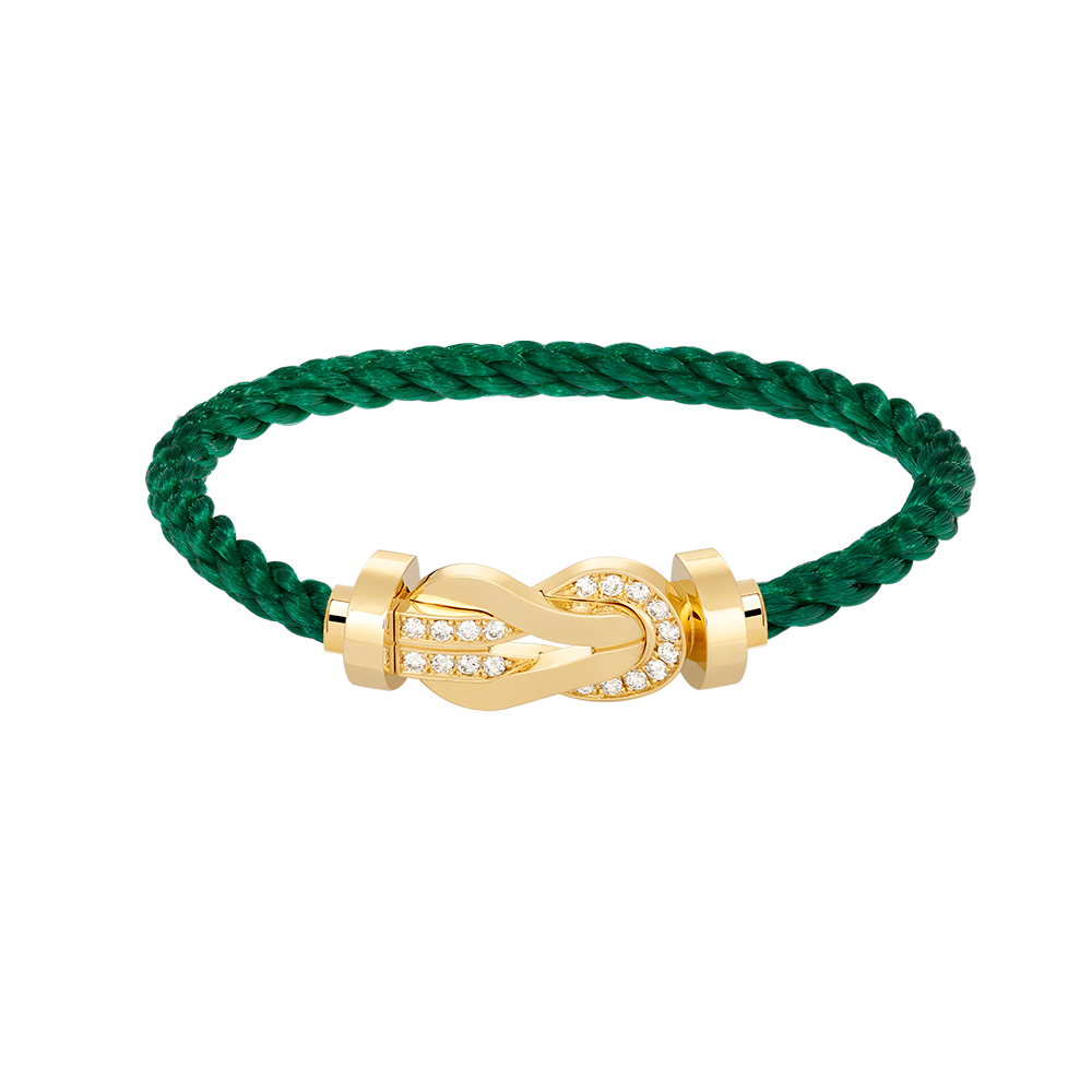 [Novalux]LARGE 8-FIGURE BUCKLE HALF DIAMOND BRACELET - GOLD