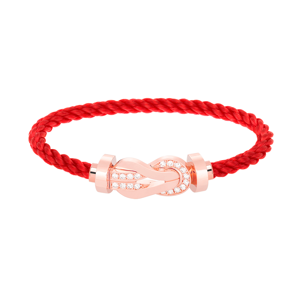 [Novalux]LARGE 8-FIGURE BUCKLE HALF DIAMOND BRACELET - ROSE GOLD