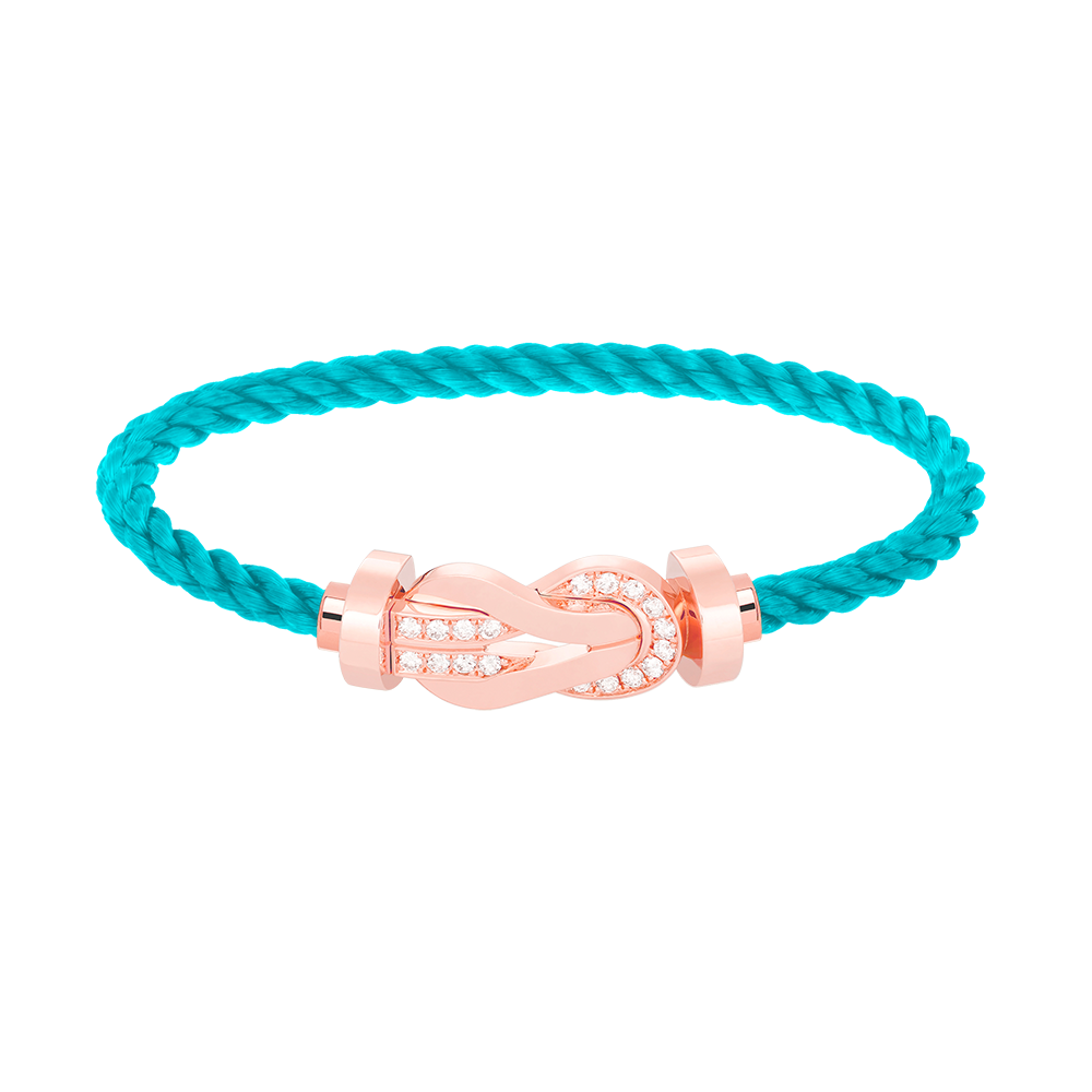 [Novalux]LARGE 8-FIGURE BUCKLE HALF DIAMOND BRACELET - ROSE GOLD