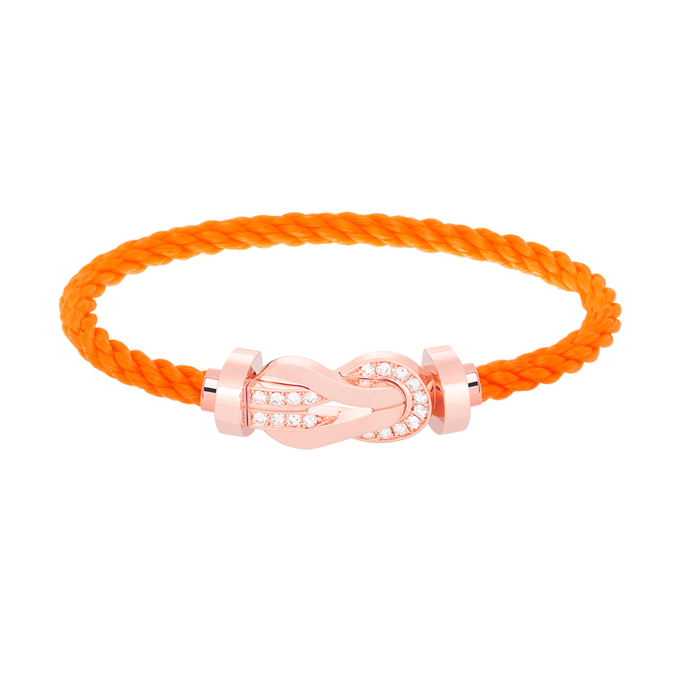[Novalux]LARGE 8-FIGURE BUCKLE HALF DIAMOND BRACELET - ROSE GOLD