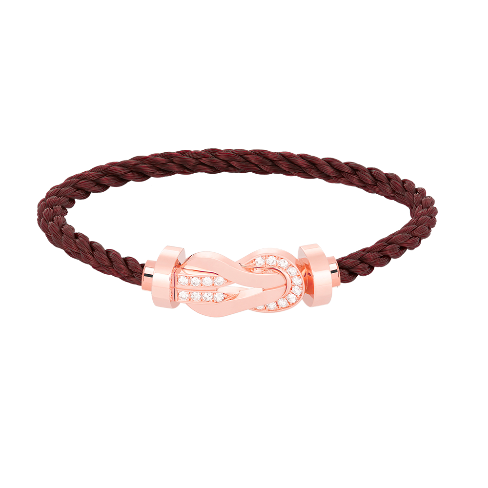 [Novalux]LARGE 8-FIGURE BUCKLE HALF DIAMOND BRACELET - ROSE GOLD