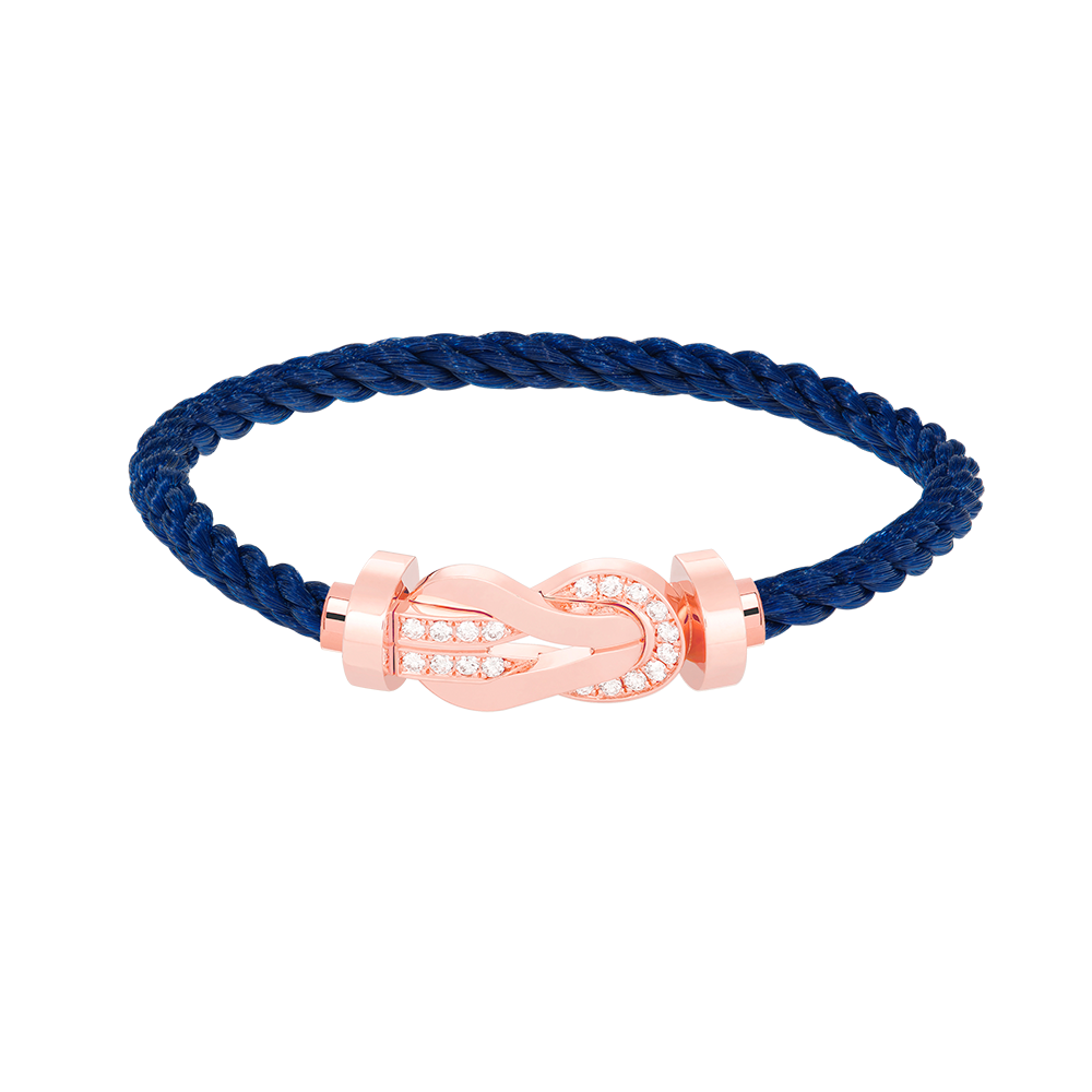 [Novalux]LARGE 8-FIGURE BUCKLE HALF DIAMOND BRACELET - ROSE GOLD
