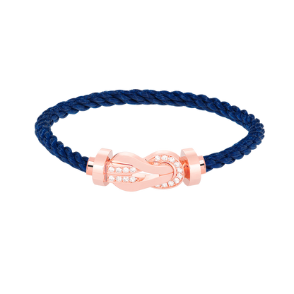 [Novalux]LARGE 8-FIGURE BUCKLE HALF DIAMOND BRACELET - ROSE GOLD