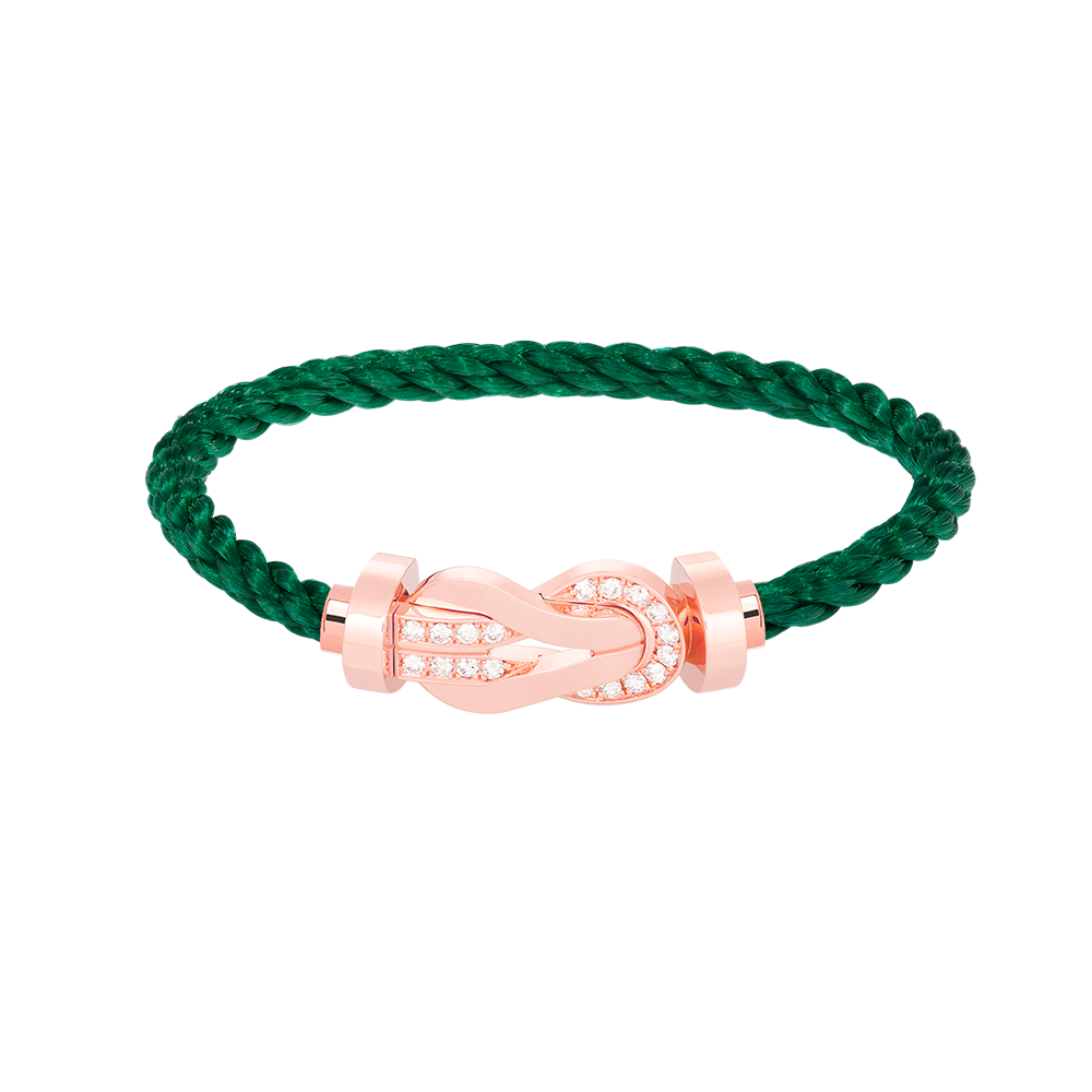 [Novalux]LARGE 8-FIGURE BUCKLE HALF DIAMOND BRACELET - ROSE GOLD