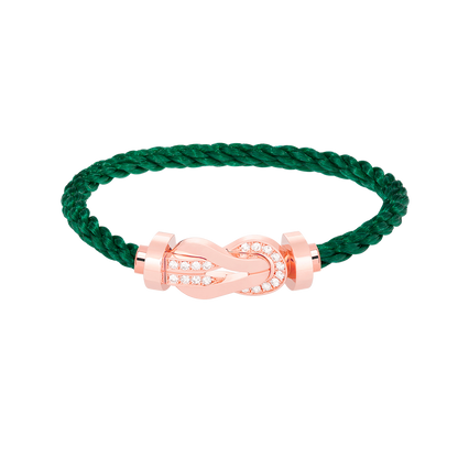 [Novalux]LARGE 8-FIGURE BUCKLE HALF DIAMOND BRACELET - ROSE GOLD