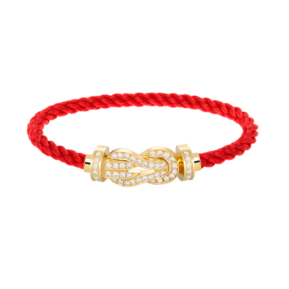 [Novalux]LARGE 8-FIGURE BUCKLE FULL DIAMOND BRACELET - GOLD