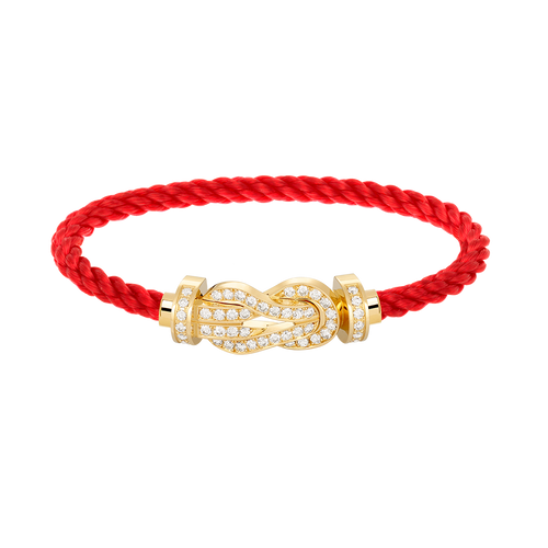 [Novalux]LARGE 8-FIGURE BUCKLE FULL DIAMOND BRACELET - GOLD