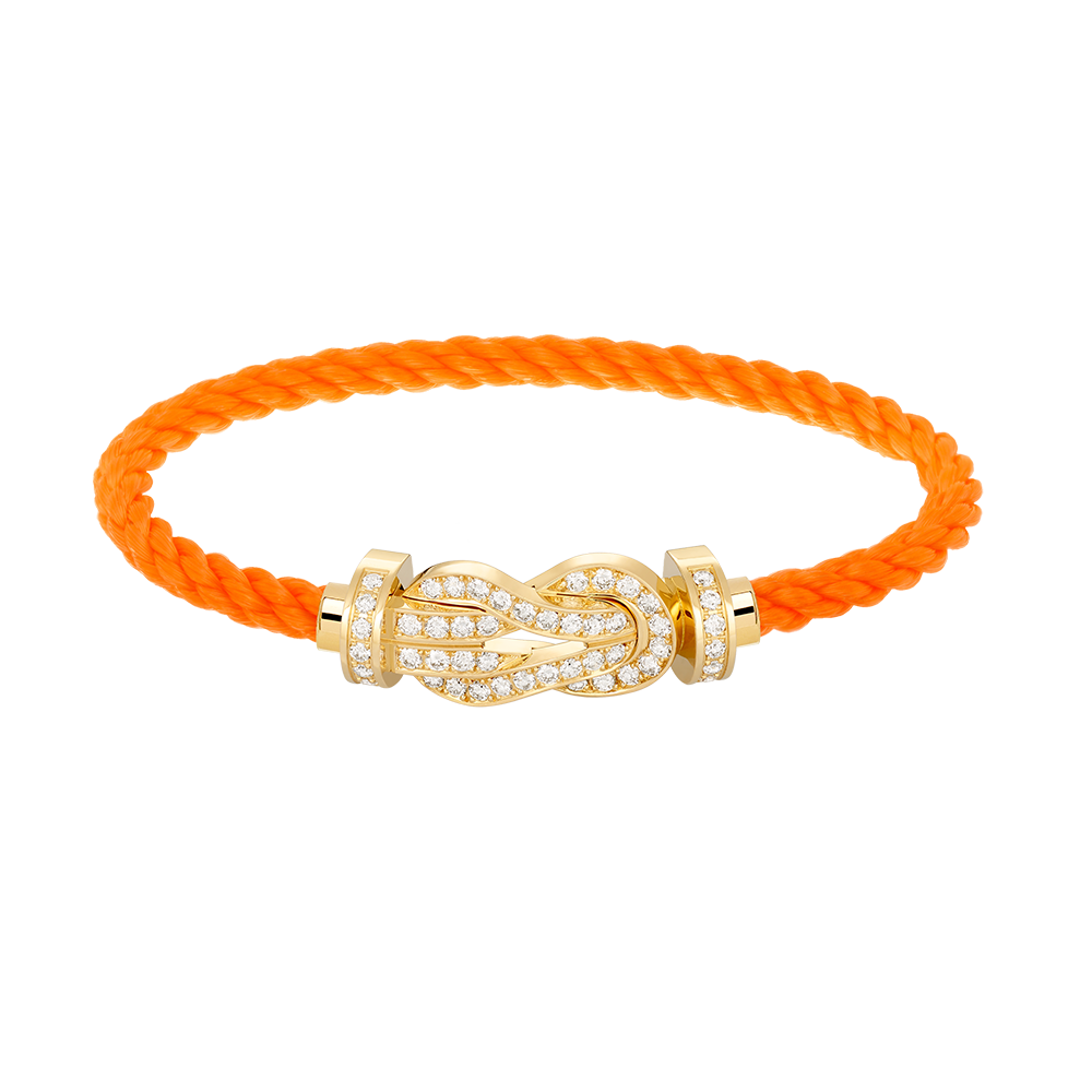 [Novalux]LARGE 8-FIGURE BUCKLE FULL DIAMOND BRACELET - GOLD