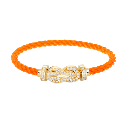 [Novalux]LARGE 8-FIGURE BUCKLE FULL DIAMOND BRACELET - GOLD