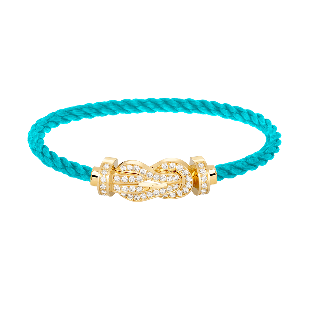 [Novalux]LARGE 8-FIGURE BUCKLE FULL DIAMOND BRACELET - GOLD