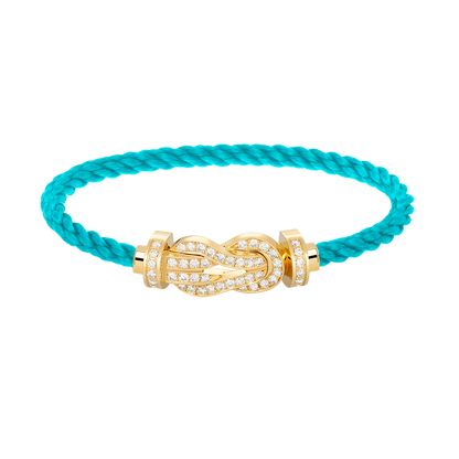 [Novalux]LARGE 8-FIGURE BUCKLE FULL DIAMOND BRACELET - GOLD