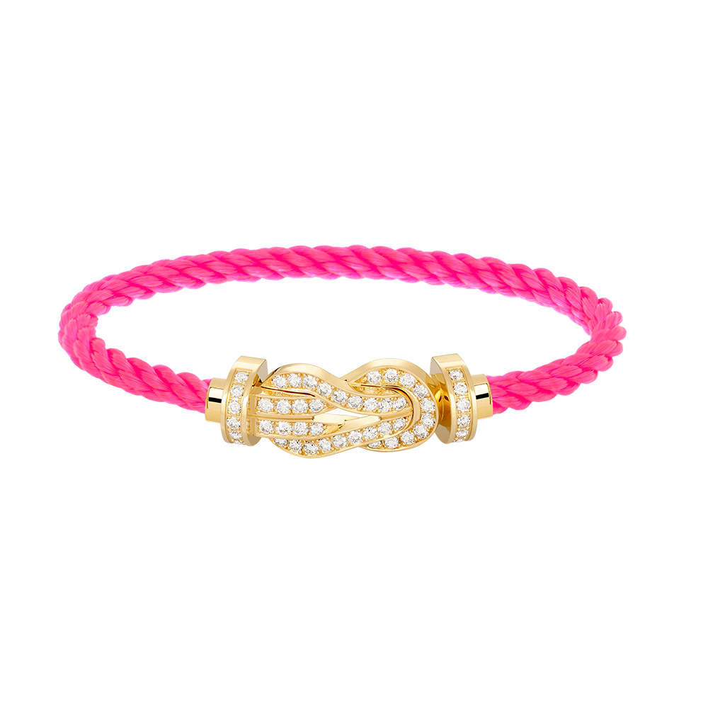 [Novalux]LARGE 8-FIGURE BUCKLE FULL DIAMOND BRACELET - GOLD