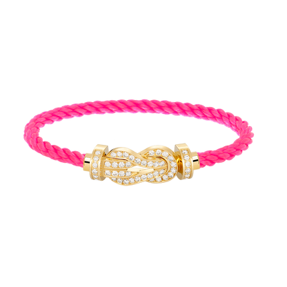 [Novalux]LARGE 8-FIGURE BUCKLE FULL DIAMOND BRACELET - GOLD