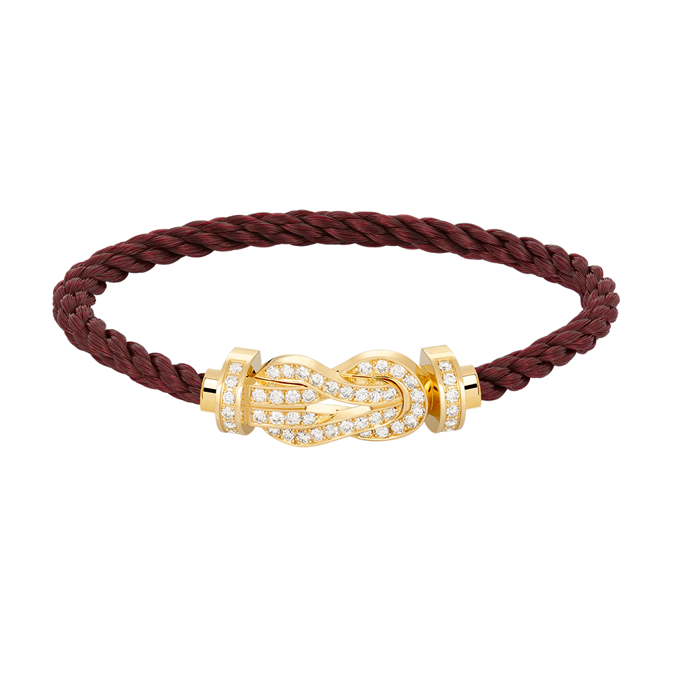 [Novalux]LARGE 8-FIGURE BUCKLE FULL DIAMOND BRACELET - GOLD