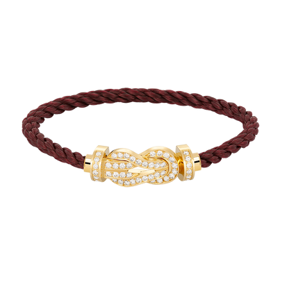 [Novalux]LARGE 8-FIGURE BUCKLE FULL DIAMOND BRACELET - GOLD
