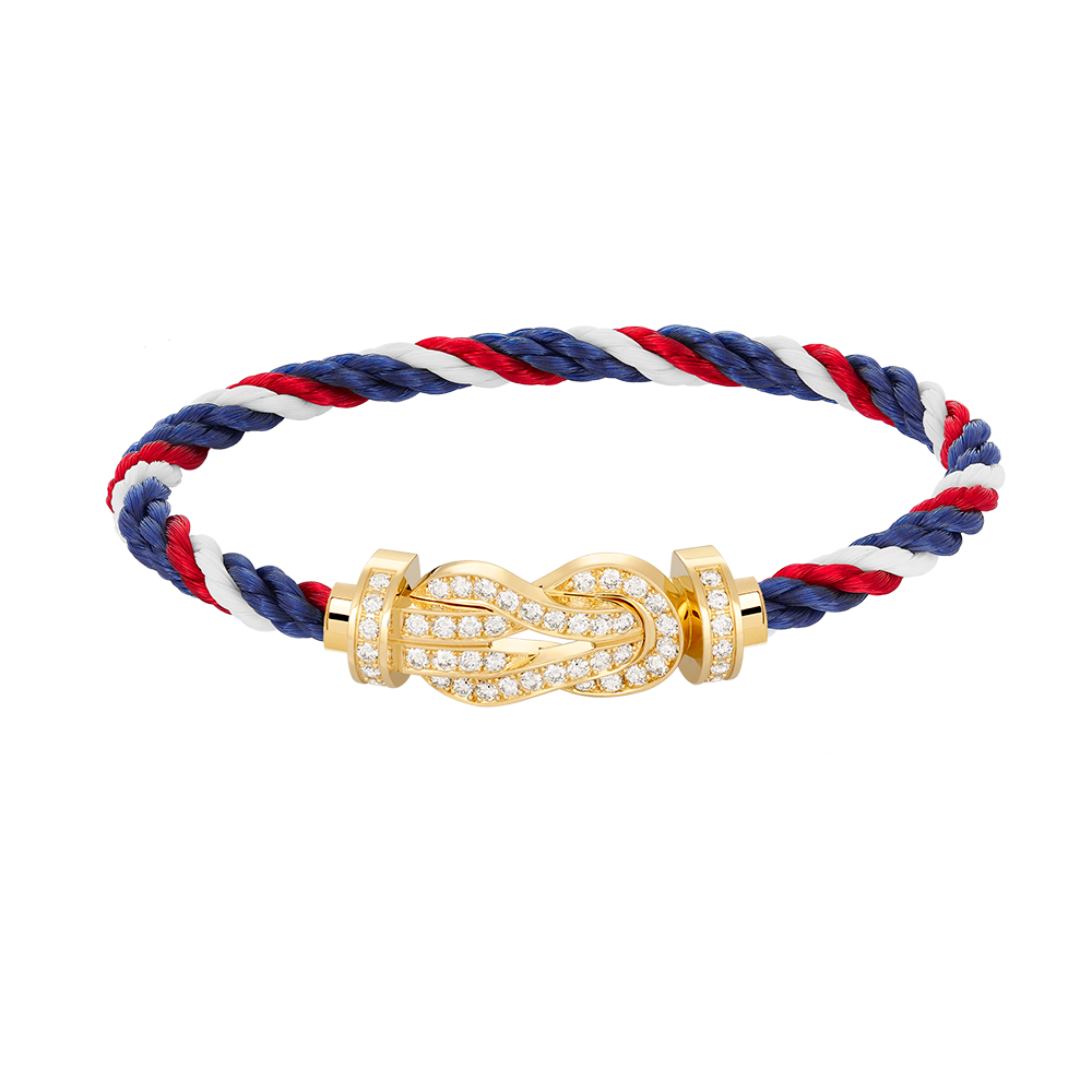 [Novalux]LARGE 8-FIGURE BUCKLE FULL DIAMOND BRACELET - GOLD