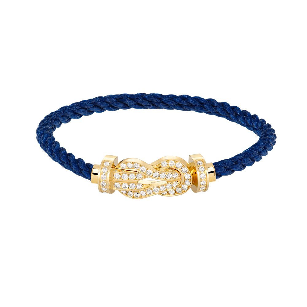[Novalux]LARGE 8-FIGURE BUCKLE FULL DIAMOND BRACELET - GOLD