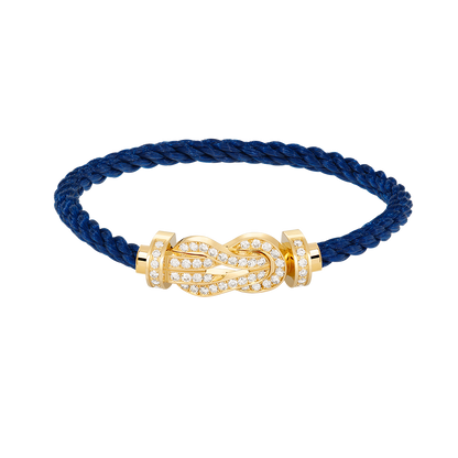 [Novalux]LARGE 8-FIGURE BUCKLE FULL DIAMOND BRACELET - GOLD