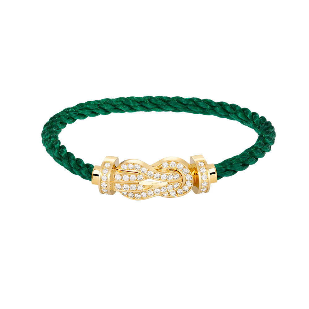 [Novalux]LARGE 8-FIGURE BUCKLE FULL DIAMOND BRACELET - GOLD