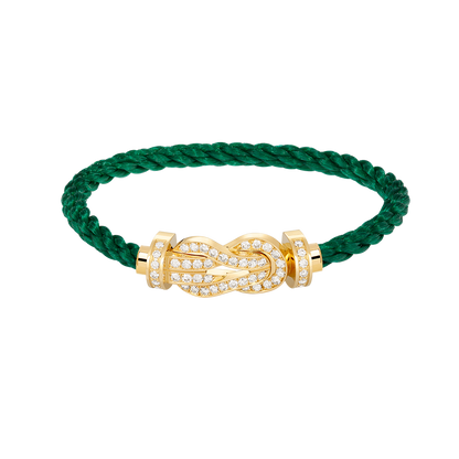 [Novalux]LARGE 8-FIGURE BUCKLE FULL DIAMOND BRACELET - GOLD