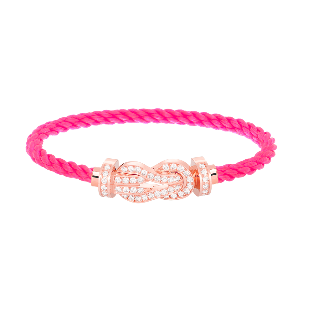[Novalux]LARGE 8-FIGURE BUCKLE FULL DIAMOND BRACELET - ROSE GOLD