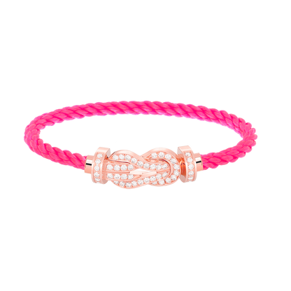 [Novalux]LARGE 8-FIGURE BUCKLE FULL DIAMOND BRACELET - ROSE GOLD