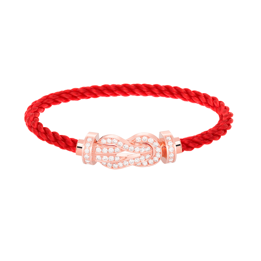 [Novalux]LARGE 8-FIGURE BUCKLE FULL DIAMOND BRACELET - ROSE GOLD