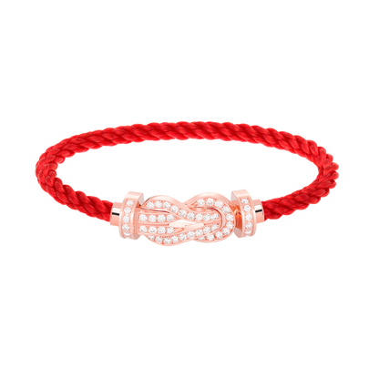 [Novalux]LARGE 8-FIGURE BUCKLE FULL DIAMOND BRACELET - ROSE GOLD