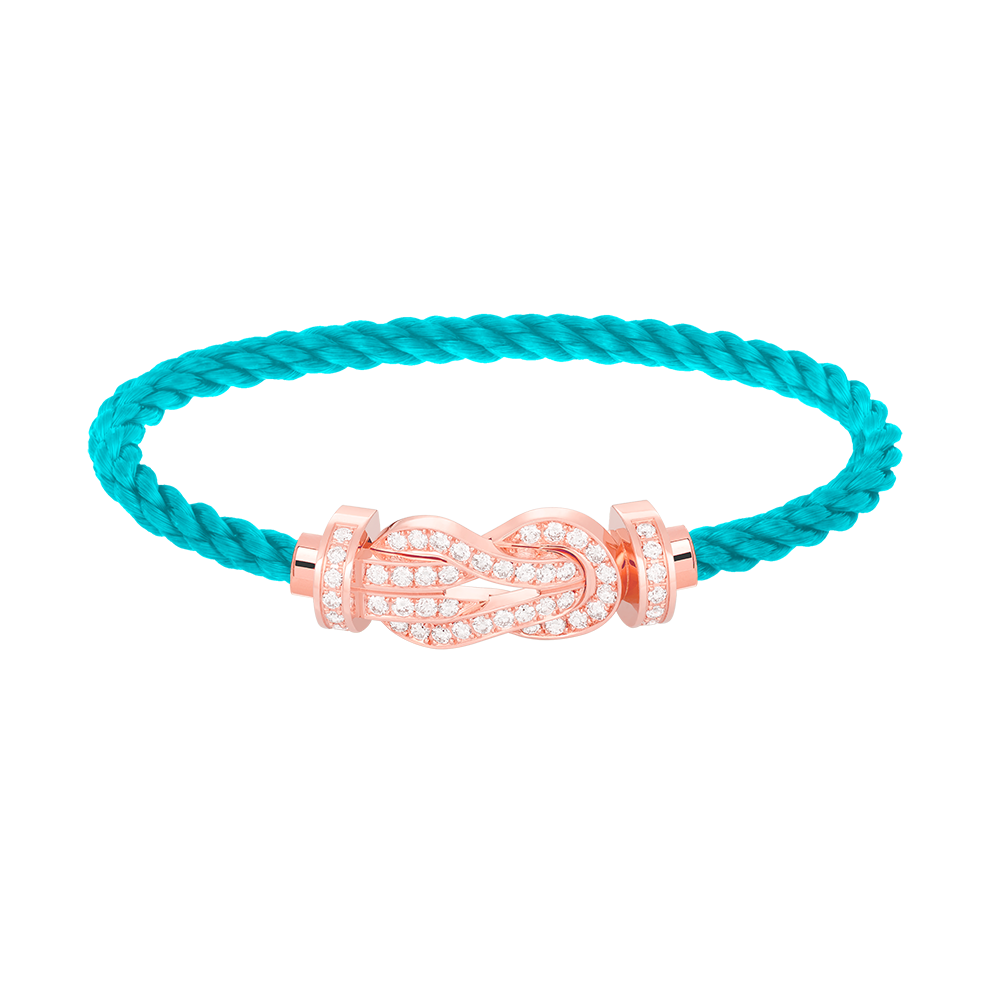 [Novalux]LARGE 8-FIGURE BUCKLE FULL DIAMOND BRACELET - ROSE GOLD