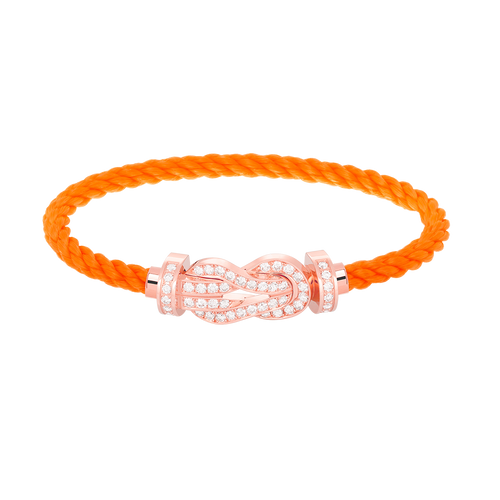 [Novalux]LARGE 8-FIGURE BUCKLE FULL DIAMOND BRACELET - ROSE GOLD